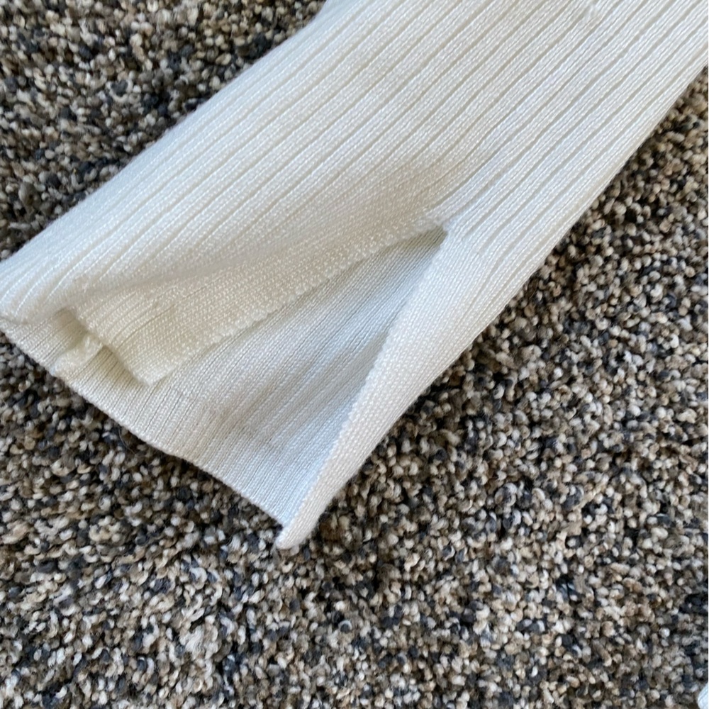 Cable & Gauge Cream Ribbed Cardigan - Picture 2 of 4
